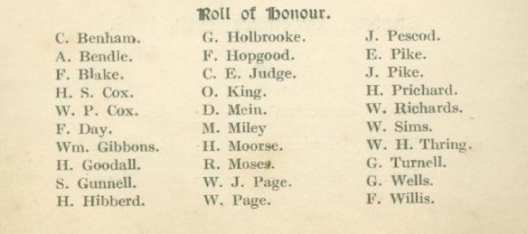 1918 Memorial service for SMB men who died in the war