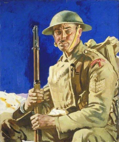 A Grenadier Guardsman by William Orpen IWM (Imperial War Museums)     Date painted: 1917     Oil on canvas, 91.4 x 76.2 cm     Collection: IWM (Imperial War Museums) 