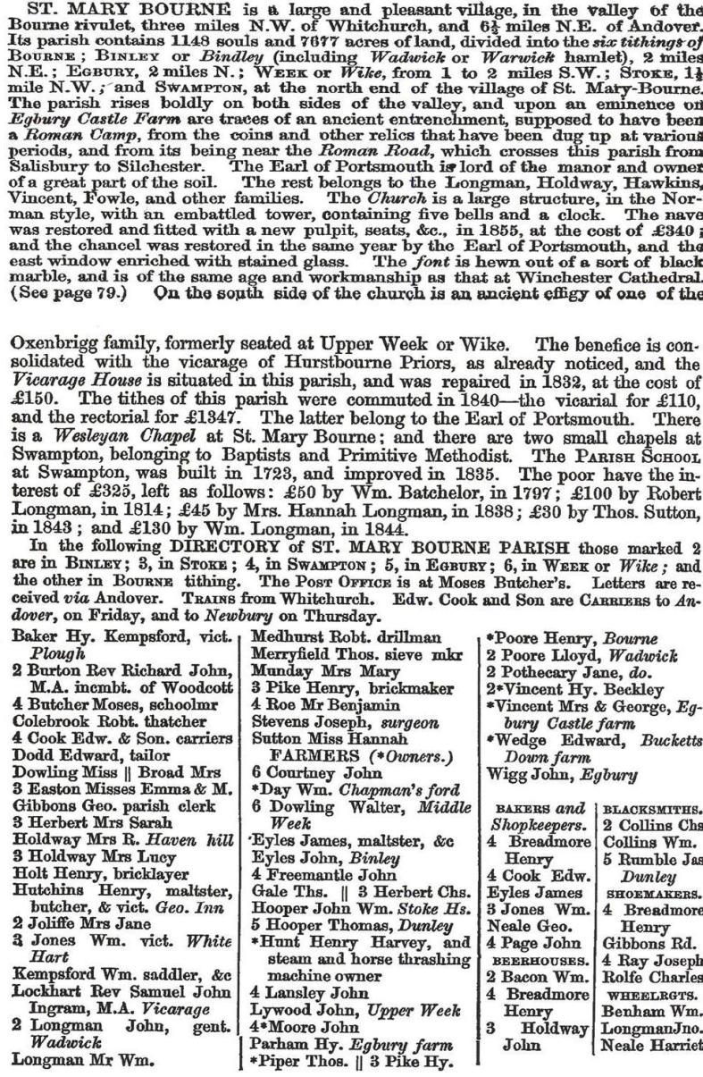 1859 Post Office Directory