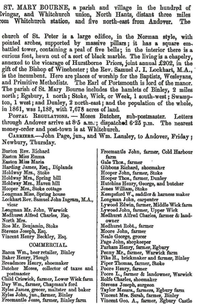 1865 Harrods Directory