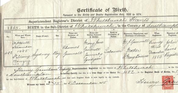 sidney gunnell birth cert 001